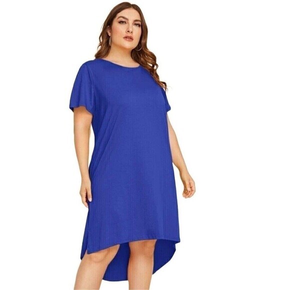 Shein Curve. Women's High-Low T-Shirt/Tunic Oversized Fit Loose Size 0xl‎ Dress. - Picture 4 of 8